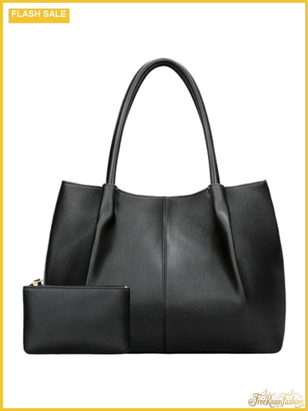 Large Capacity Vegan Leather Tote Bag Women Shoulder Purse Travel Work Laptop